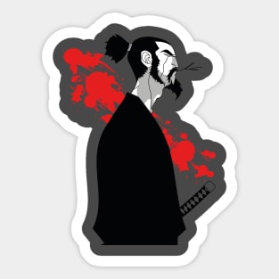 Pensative samurai Sticker